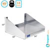 Amgood 18in X 24in Stainless Steel Wall Mount Shelf With Side Guards AMG WS-1824-SG